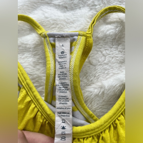 Lululemon yellow tank and bralette - Picture 2 of 3